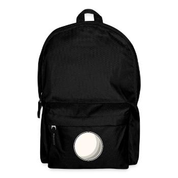 Billiards white billiard ball - Backpack - black - Front