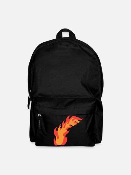 Flammen Feuer - Rucksack - Schwarz