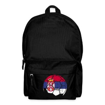 Serbia Soccer Ball Fußball - Rucksack - Schwarz - Vorne