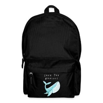 Save The Whales I Nature Conservation Animal Welfare Gift - Backpack - black - Front
