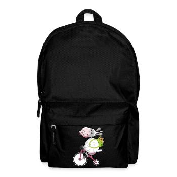 Cute sheep with bike - Backpack - black - Front