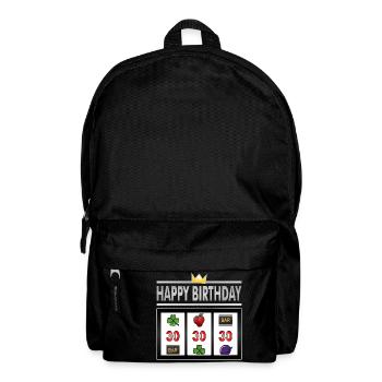 Happy Birthday jackpot 30 years, round birthday - Backpack - black - Front