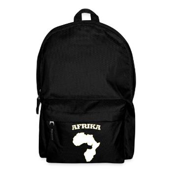 Afrika Silhouette mit Goldrand Afrika Africa  - Rucksack - Schwarz - Vorne