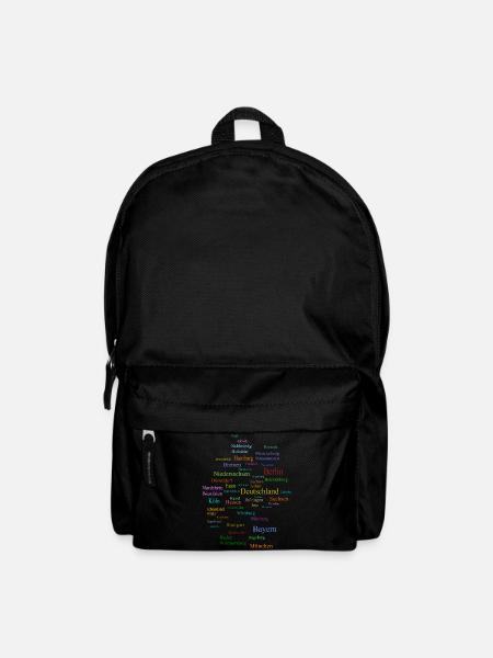 Deutschland Karte - Rucksack - Schwarz
