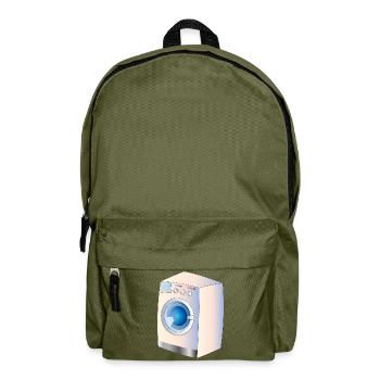 Washing machine in comic style for fresh ideas - Backpack - olive green - Front
