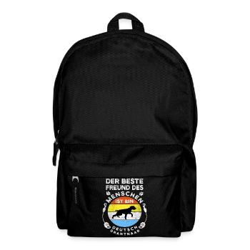 Deutsch Drahthaar und Deutsch Stichelhaar , Hunde - Rucksack - Schwarz - Vorne