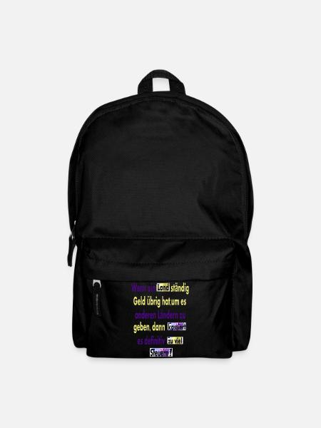 Zu viele Steuern - Rucksack - Schwarz