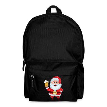 Santa mit Bierkrug  - Rucksack - Schwarz - Vorne
