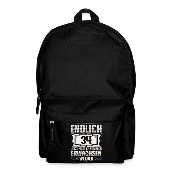 34. Geburtstag 34 Jahre Lustiger Spruch - Rucksack - Schwarz - Vorne
