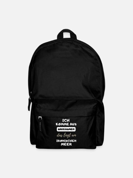 witziger lustiger Spruch Sarkasmus Ironie Geschenk - Rucksack - Schwarz