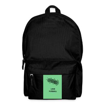 Fußball Leidenschaft Motiv - Rucksack - Schwarz - Vorne
