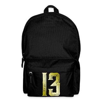 13 Zahl Symbol - Rucksack - Schwarz - Vorne