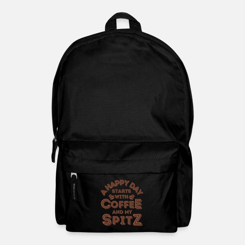 Spitz Kaffee Hund Cafe - Rucksack - Schwarz