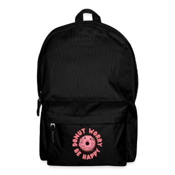Donut Worry be happy Donut kawaii - Sac à dos - noir - Devant