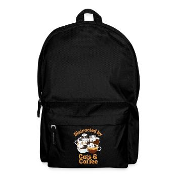 Kaffee Katze kawaii Kaffee und Katzen Liebhaber - Rucksack - Schwarz - Vorne