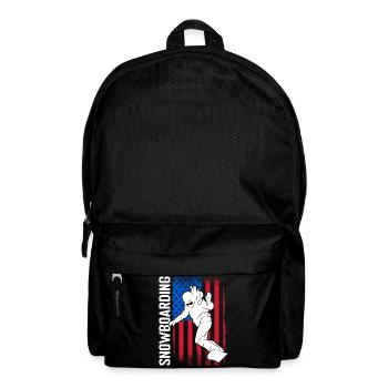 Snowboarder Snow Ski Holiday Pistensau - Backpack - black - Front
