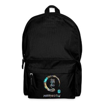 Harmony Japanese Kanji Word Symbol Enso Circle 3 - Backpack - black - Front