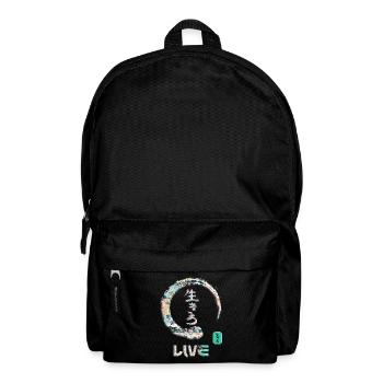Live Japanese Kanji Word Symbol Enso Circle 5 - Backpack - black - Front