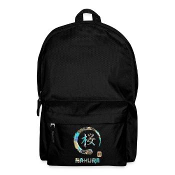 Sakura Japanisches Kanji-Wortsymbol Enso Circle 20 - Rucksack - Schwarz - Vorne