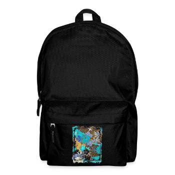 Japanese Floral Pattern Chrysanthemum Cherry - Backpack - black - Front