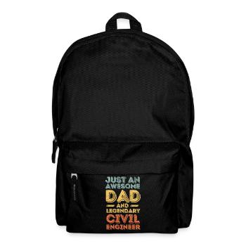 Dad Civil Engineer Father's Day - Backpack - black - Front