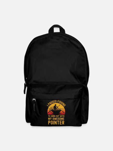 Angeln, Fischen und Pointer - Rucksack - Schwarz