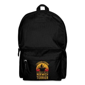 Fishing, fishing and Norwich Terrier - Backpack - black - Front