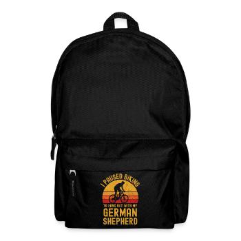 Cyclisme et berger allemand - Sac à dos - noir - Devant
