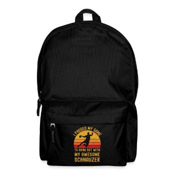 Handball und Schnauzer - Rucksack - Schwarz - Vorne