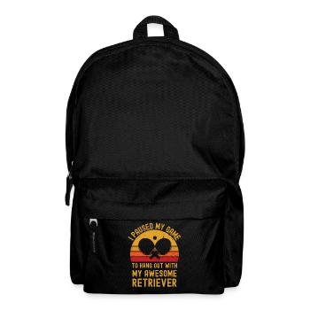 Tennis de table et retrievers - Sac à dos - noir - Devant