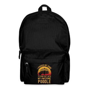 Bowling und Pudel - Rucksack - Schwarz - Vorne