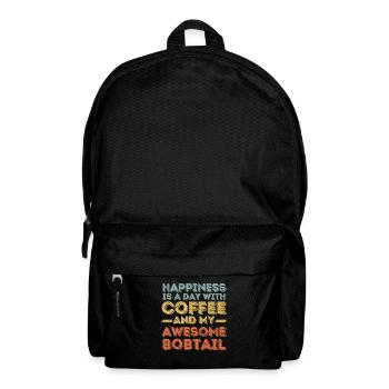 Bobtail Kaffee Hund Cafe - Rucksack - Schwarz - Vorne