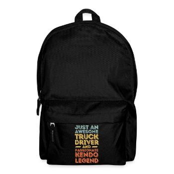 Truck driver Kendo retro - Backpack - black - Front