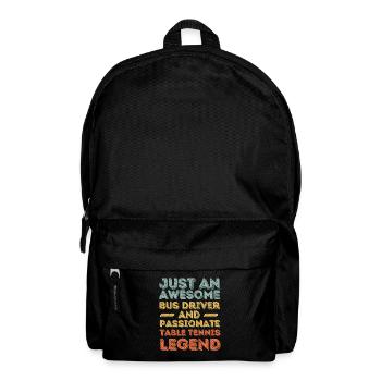 Bus driver table tennis retro - Backpack - black - Front