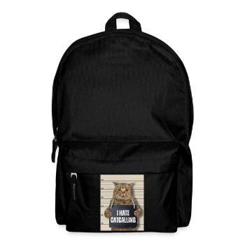 Ich hasse Catcalling - Rucksack - Schwarz - Vorne