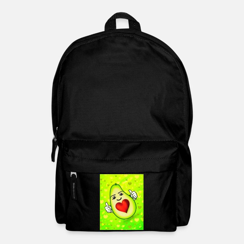 Cute avocado with heart - Backpack - black