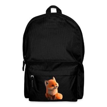 Fox sitting - Backpack - black - Front