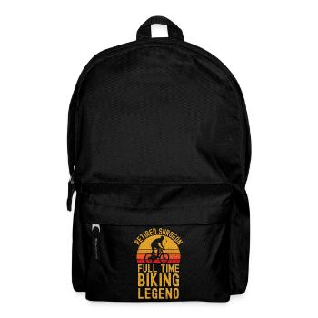 Retired surgeon biking legend - Backpack - black - Front