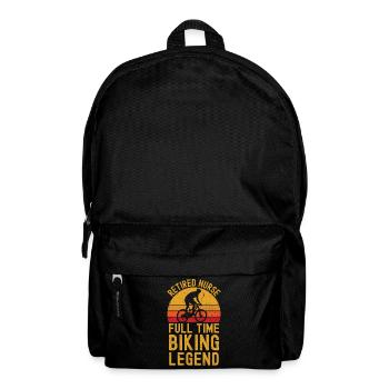 Infirmière à la retraite légende du vélo - Sac à dos - noir - Devant