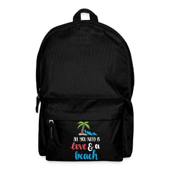 Tout ce dont vous avez besoin est l’amour et une plage - Sac à dos - noir - Devant