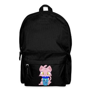 Cat with Fishbubble Tea - Backpack - black - Front