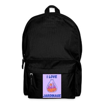 I LOVE,JARDINAGE,PRINTEMPS,HUMOUR,RETRAITE - Sac à dos - noir - Devant
