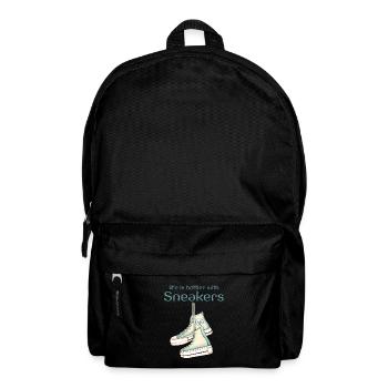 life is better with sneakers Turnschuh - Rucksack - Schwarz - Vorne