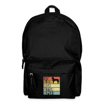 Essen Schlaf Irish-Setter wiederholen - Rucksack - Schwarz - Vorne