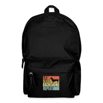 Mange, dors, teckel, répète - Sac à dos - noir - Devant