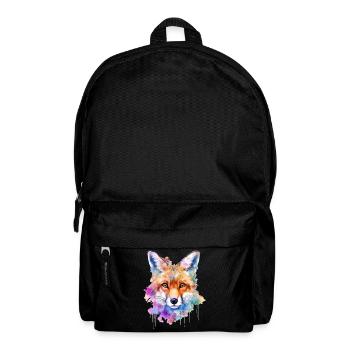 Ein farbenfroher Fuchs im Watercolor Style - Rucksack - Schwarz - Vorne