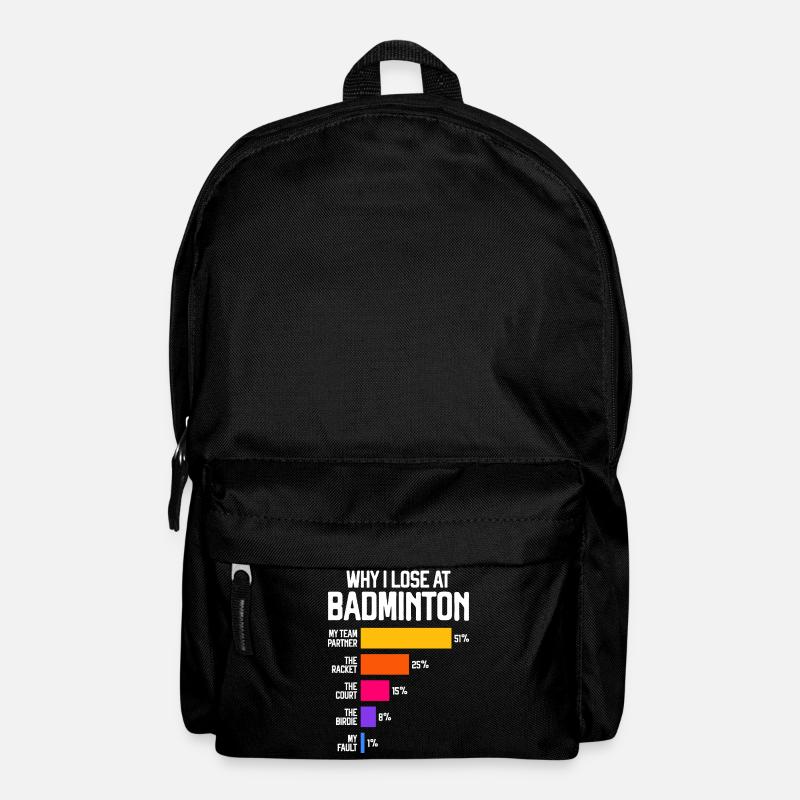 Warum ich beim Badminton verliere - Rucksack - Schwarz