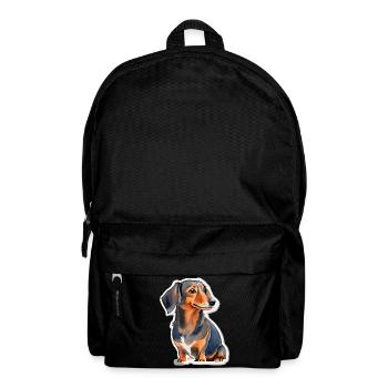 Dackel - Rucksack - Schwarz - Vorne