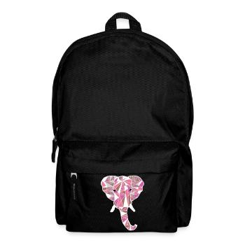 pink elephant head - Backpack - black - Front