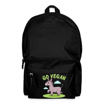 Design d’âne pour les fiers végétaliens - Sac à dos - noir - Devant